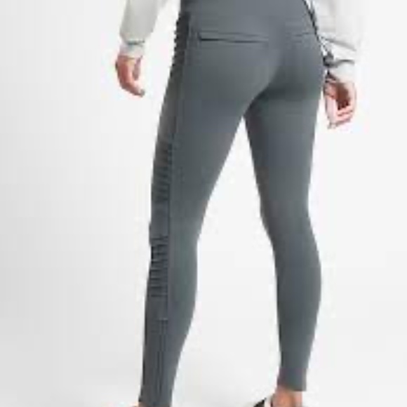 Athleta Delancey Moto Tight Medium Gray Size Medium - Picture 2 of 6